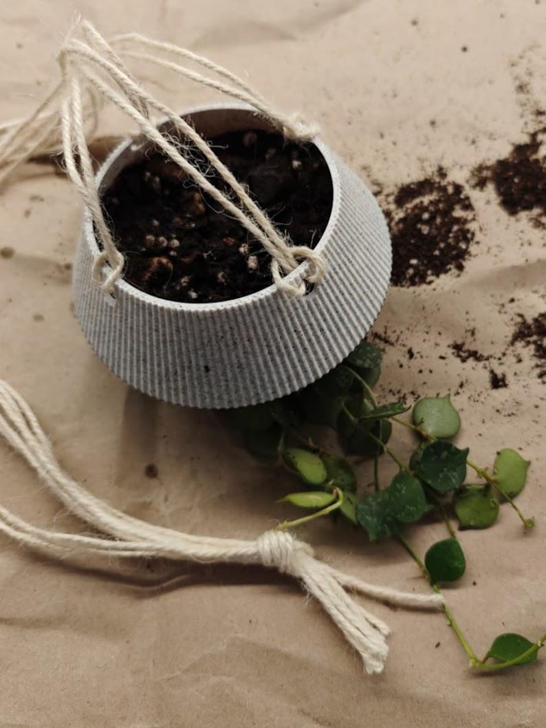 Cache-pot inversé pour plantes d'intérieur, pot à l'envers avec filet et anneau, petit et grand formats