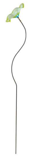 Tuteur de jardin en verre blanc 100 cm avec bordure verte