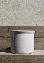 Pot de fleur en céramique vitré minimaliste, 13.5x11.3 cm