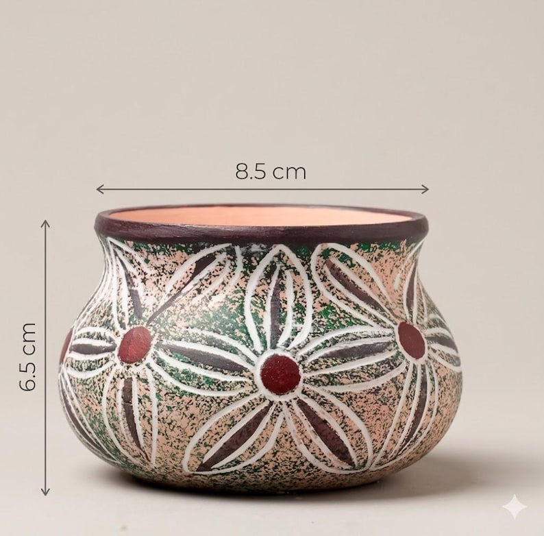 Pot de plantes succulentes en céramique avec drainage, petite jardinière pour cactus herbes décoration intérieure