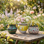 Pot de plantes succulentes en céramique avec drainage, petite jardinière pour cactus herbes décoration intérieure