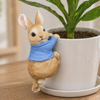 Jardinière suspendue lapin, décoration pour pot de fleurs, statue de jardin, ornement extérieur mignon