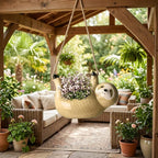 Pot suspendu paresseux en céramique, support pour plantes succulentes, décoration intérieure bohème, suspension en corde naturelle