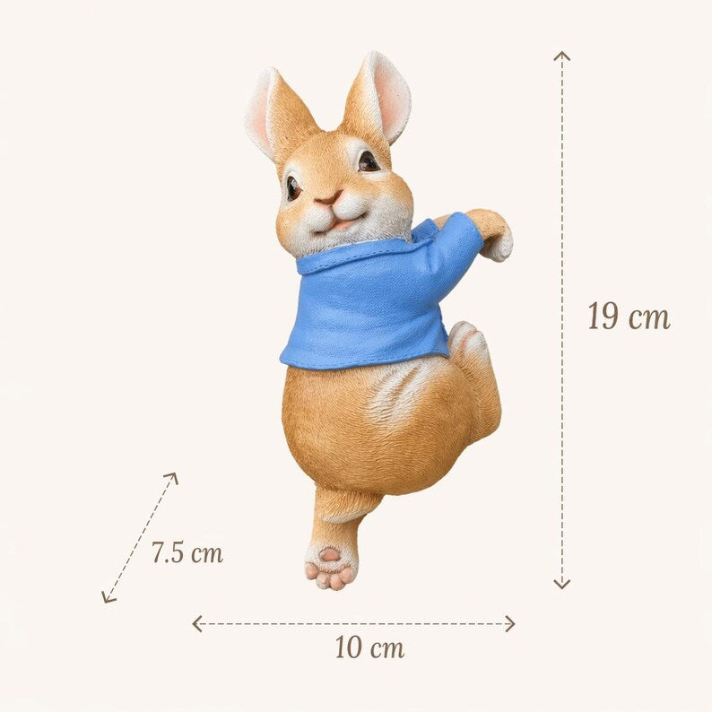 Jardinière suspendue lapin, décoration pour pot de fleurs, statue de jardin, ornement extérieur mignon