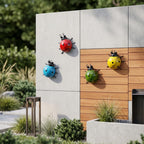 Coccinelle en métal décoration murale extérieure, suspension pour clôture jardin, sculpture scarabée rustique