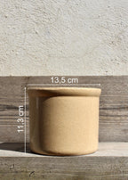 Pot de fleur en céramique vitré minimaliste, 13.5x11.3 cm