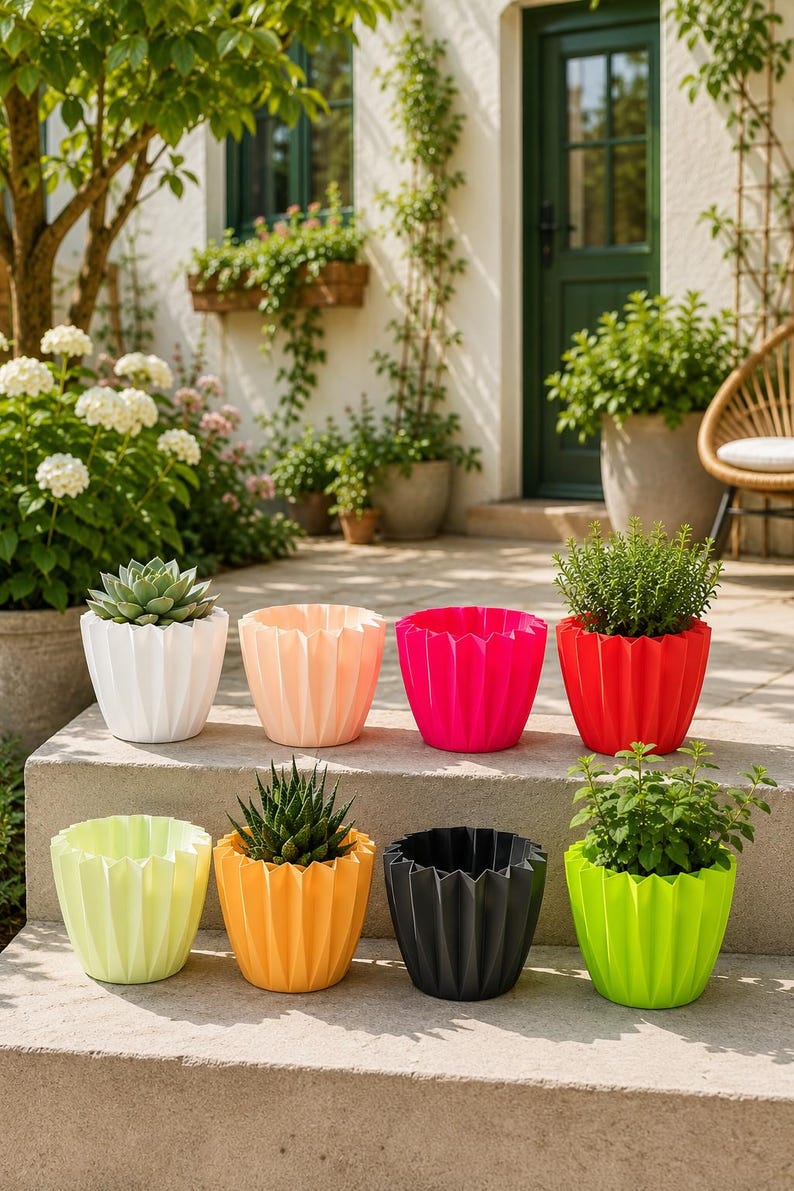 Cache-pot en plastique moderne 11 cm, 8 couleurs, jardinière pour plantes d'intérieur