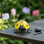 Décoration murale coccinelle en métal, figurine de jardin extérieur, ornement de clôture