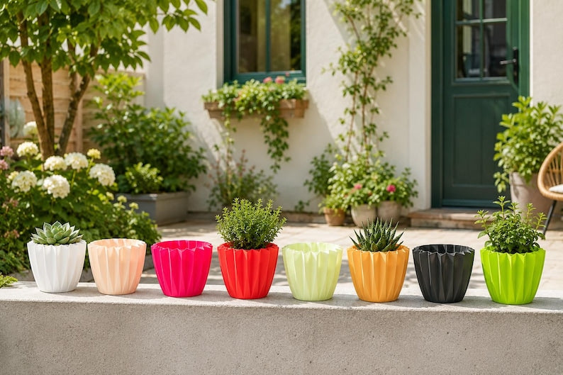 Cache-pot en plastique moderne 11 cm, 8 couleurs, jardinière pour plantes d'intérieur