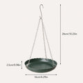 Plateau suspendu pour mangeoire à oiseaux, vert foncé à bord festonné, bol bain d'oiseaux de jardin, 16 cm