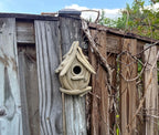 Cabane à oiseaux en bois flotté pour jardin | Texture réaliste | Résistante aux intempéries